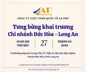THÔNG BÁO THÀNH LẬP CHI NHÁNH TẠI THỊ TRẤN HẬU NGHĨA - ĐỨC HÒA – LONG AN