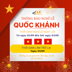 THÔNG BÁO NGHỈ LỄ QUỐC KHÁNH NGÀY 02/9/2024